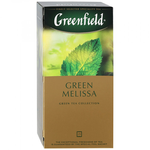 ЧАЙ ЗЕЛЕНЫЙ GREENFIELD MELISSA 25 ПАКЕТИКОВ