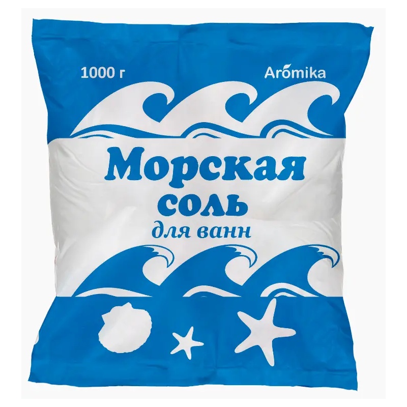 СОЛЬ ДЛЯ ВАННЫ АРОМИКА МОРСКАЯ НАТУРАЛЬНАЯ 1000Г
