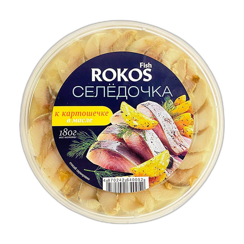 ПРЕСЕРВА ROKOS FISH СЕЛЕДОЧКА К КАРТОШЕЧКЕ 180Г