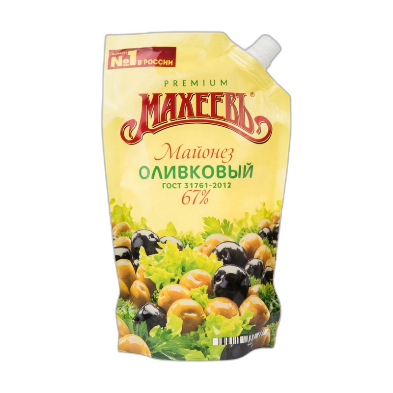 МАЙОНЕЗ МАХЕЕВЪ ОЛИВКОВЫЙ 50,5 % 770Г Д/П