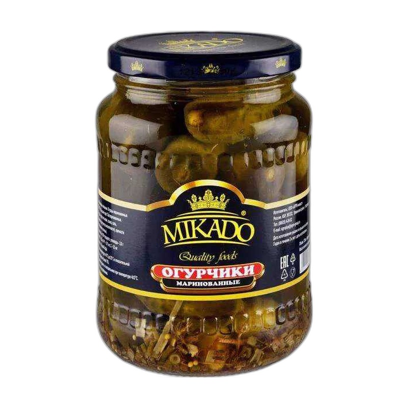 ОГУРЦЫ MIKADO МАРИНОВАННЫЕ 720МЛ