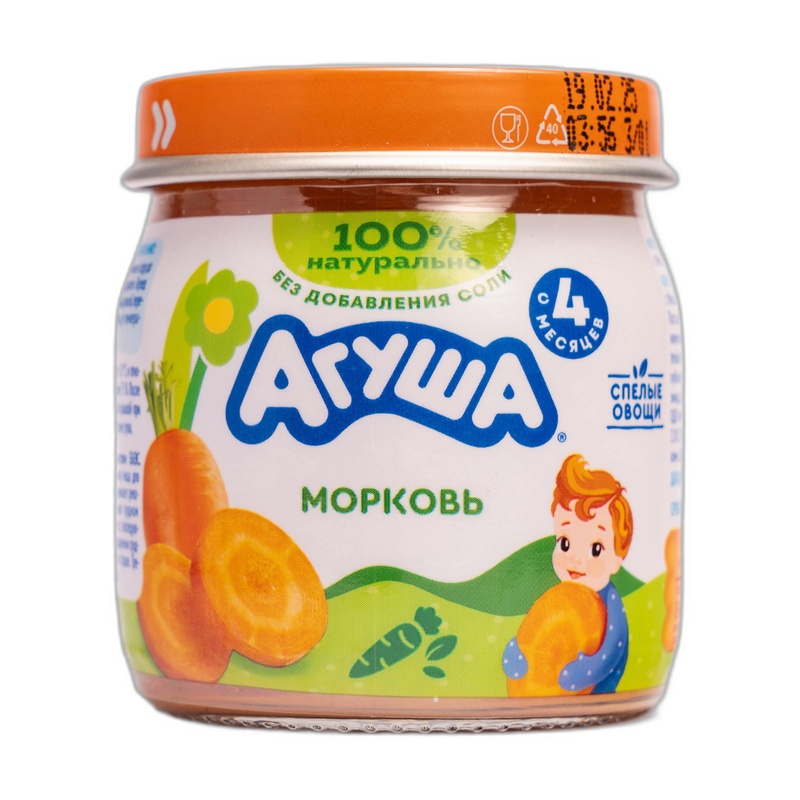 ПЮРЕ АГУША МОРКОВЬ 80Г СТ/Б