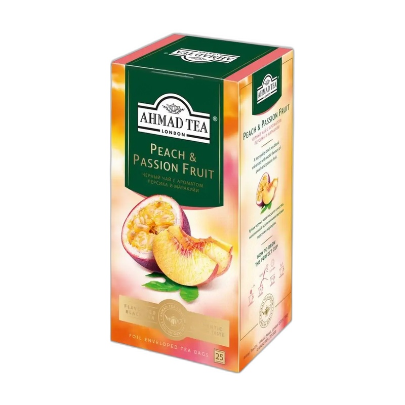 ЧАЙ ЧЕРНЫЙ AHMAD TEA ПЕРСИК МАРАКУЙЯ 25 ПАКЕТИКОВ