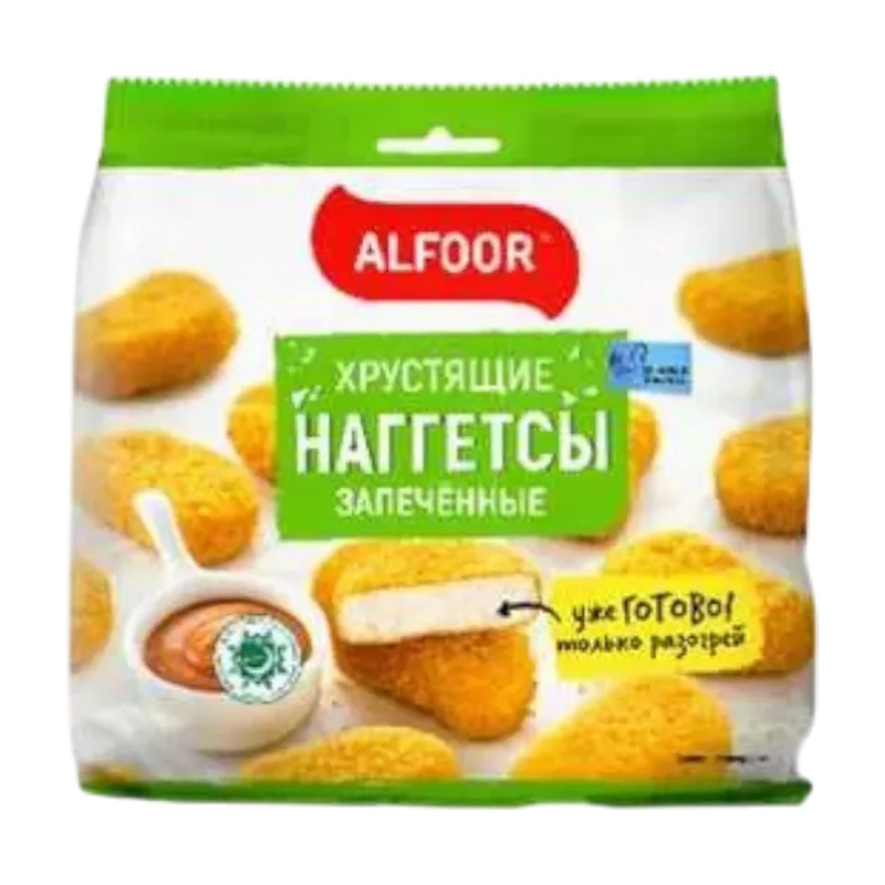 НАГГЕТСЫ ALFOOR КУРИНЫЕ ХРУСТЯЩИЕ 290Г ПАК
