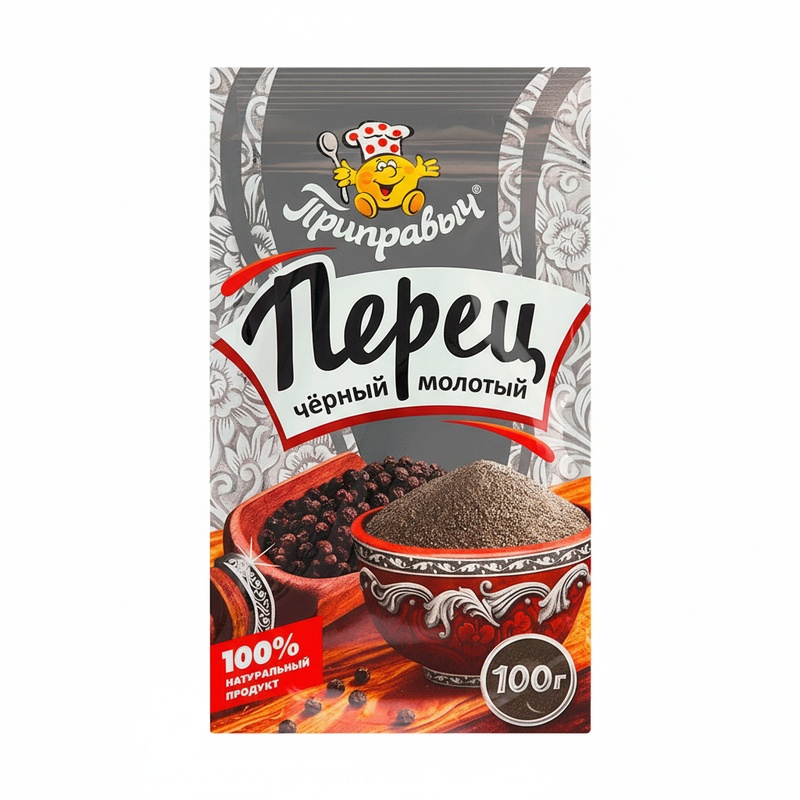 ПЕРЕЦ ЧЕРНЫЙ ПРИПРАВЫЧ МОЛОТЫЙ 100Г