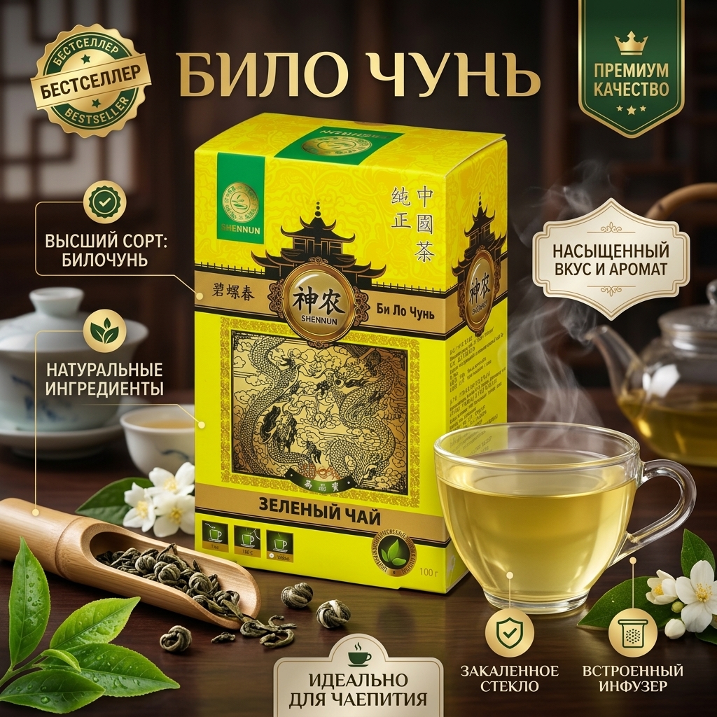ЧАЙ ЗЕЛЕНЫЙ БИ ЛО ЧУНЬ
