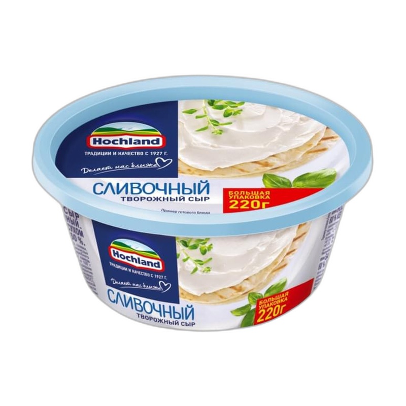 СЫР ТВОРОЖНЫЙ HOCHLAND СЛИВОЧНЫЙ 220Г