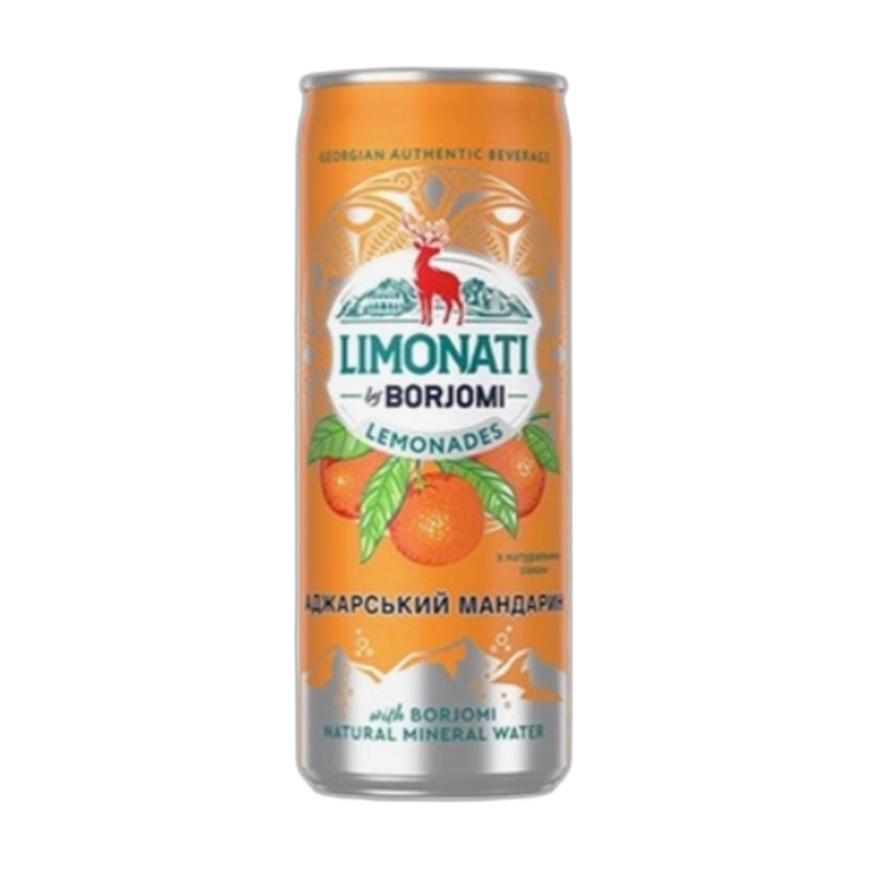 ЛИМОНАД BORJOMI АДЖАРСКИЙ МАНДАРИН 0,33Л Ж/Б