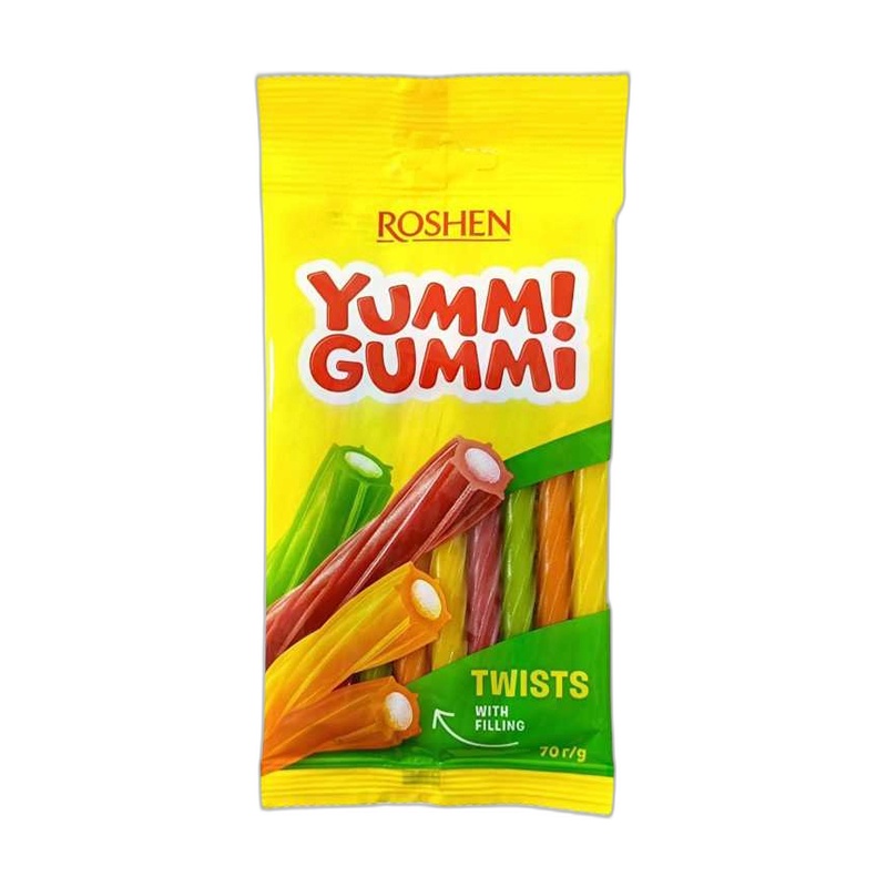 КОНФЕТЫ ЖЕЛЕЙНЫЕ ROSHEN YUMMI GUMMI TWISTS 70Г