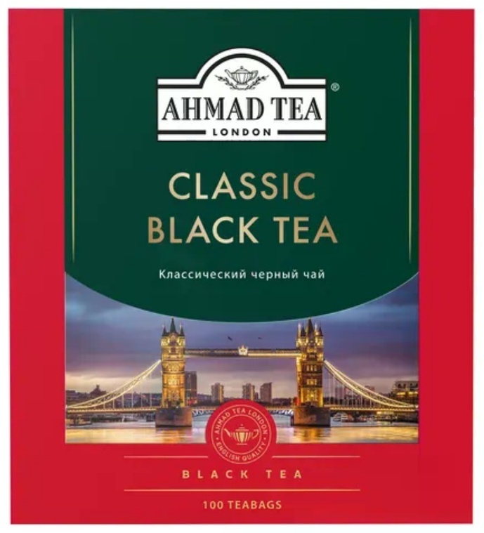 ЧАЙ ЧЕРНЫЙ AHMAD TEA КЛАССИЧЕСКИЙ 100 ПАКЕТИКОВ