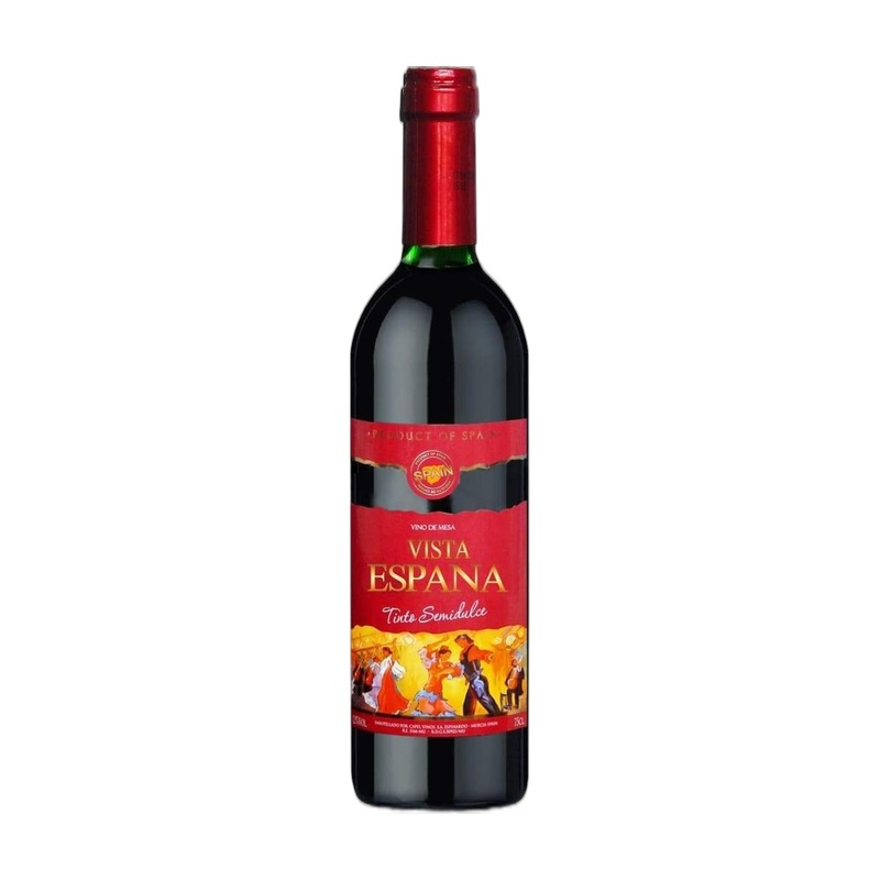 ВИНО VISTA ESPANA TINTO КРАСНОЕ ПОЛУСЛАДКОЕ 10% 0,75Л ИСПАНИЯ
