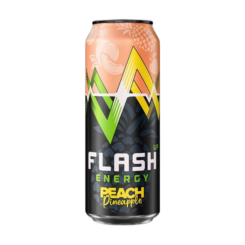 НАПИТОК ЭНЕРГЕТИЧЕСКИЙ FLASH UP PEACH PINEAPPLE 0,45Л Ж/Б