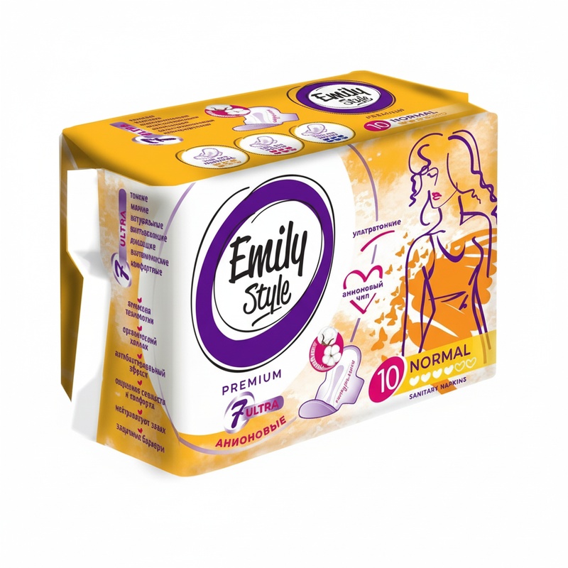 ПРОКЛАДКИ EMILY STYLE PREMIUM NORMAL АНИОНОВЫЕ 10ШТ