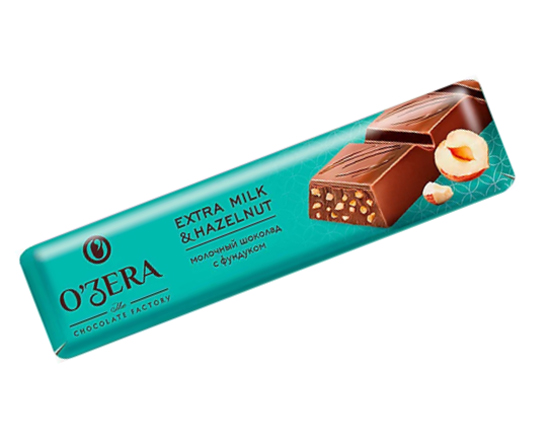 БАТОНЧИК OZERA МОЛОЧНЫЙ С ОРЕХОМ 45Г
