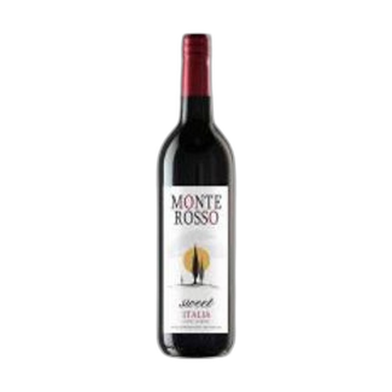 ВИНО MONTE ROSSO КРАСНОЕ СЛАДКОЕ 9,5% 0,75Л ИТАЛИЯ