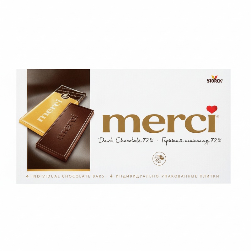 ШОКОЛАД MERCI ПЛИТКА ГОРЬКИЙ 72% 100Г