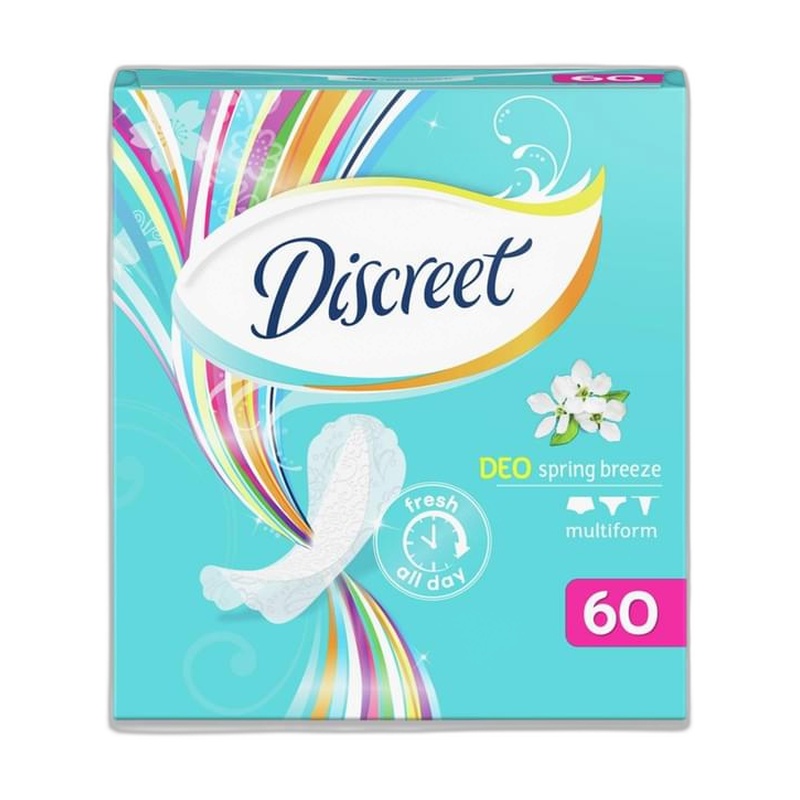 ПРОКЛАДКИ ЕЖЕДНЕВНЫЕ DISCREET DEO SPRING BREEZE TRIO 60ШТ