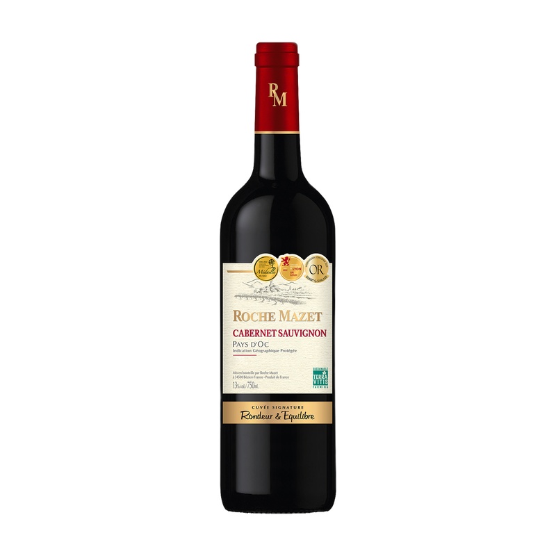 ВИНО ROCHE MAZET CABERNET SAUVIGNON КРАСНОЕ СУХОЕ 13% 0,75Л ФРАНЦИЯ