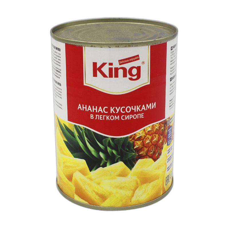 АНАНАСЫ KING КУСОЧКИ 565Г