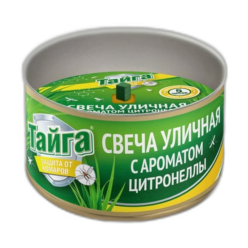 СВЕЧА УЛИЧНАЯ ТАЙГА С АРОМАТОМ ЦИТРОНЕЛЛЫ 120Г