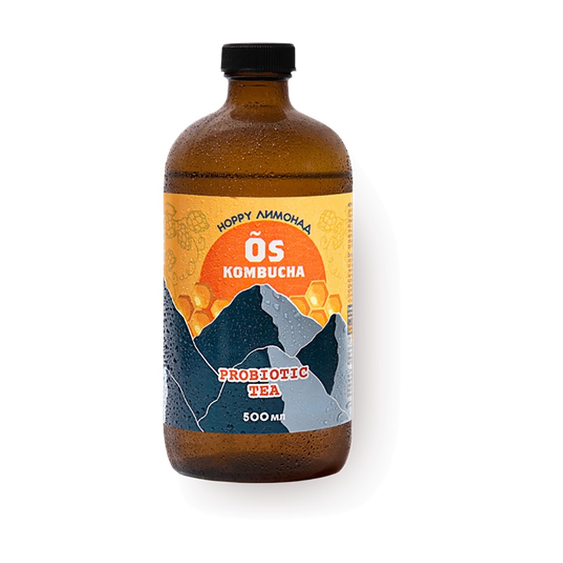 ЧАЙ ХОЛОДНЫЙ ÕS KOMBUCHA HOPPY ЛИМОНАД 0,5Л СТ/Б