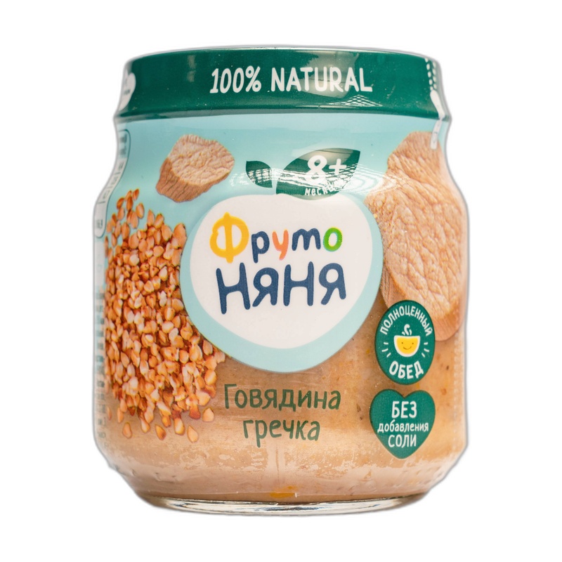 ПЮРЕ ФРУТО НЯНЯ ГОВЯДИНА ГРЕЧКА МОРКОВЬ 100Г СТ/Б