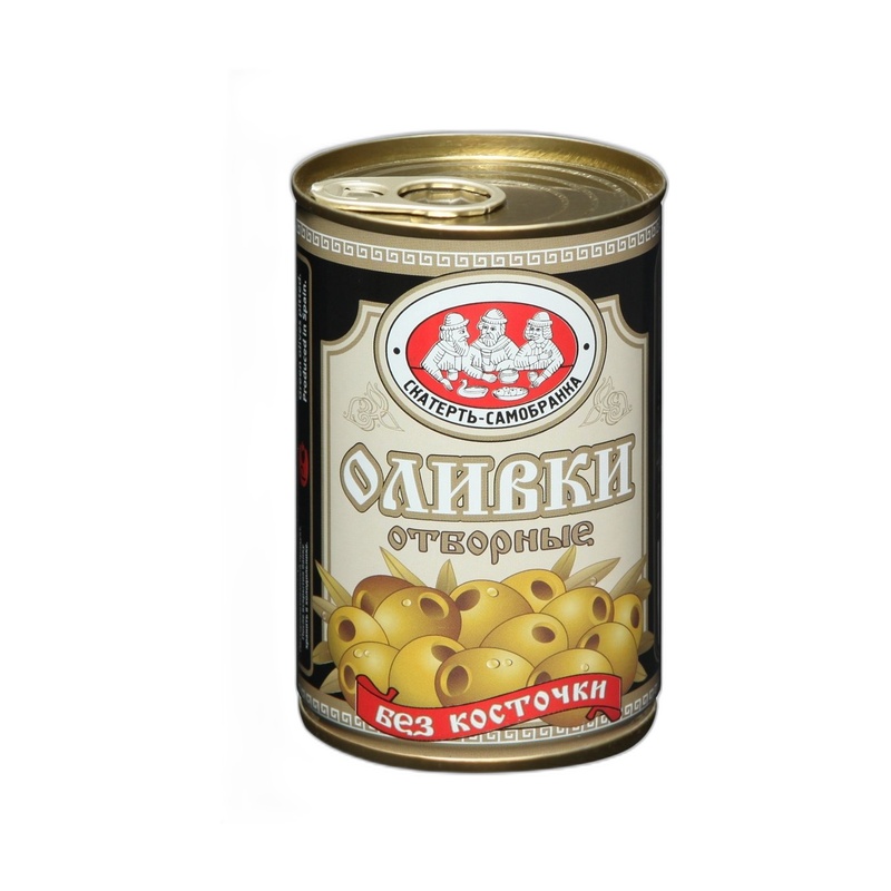 ОЛИВКИ СКАТЕРТЬ-САМОБРАНКА БЕЗ КОСТОЧКИ 300Г