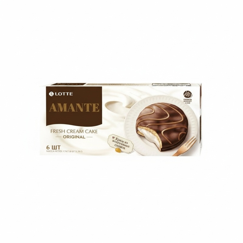 ПЕЧЕНЬЕ LOTTE AMANTE ГЛАЗИРОВАННОЕ СЛИВОЧНОЕ 174Г