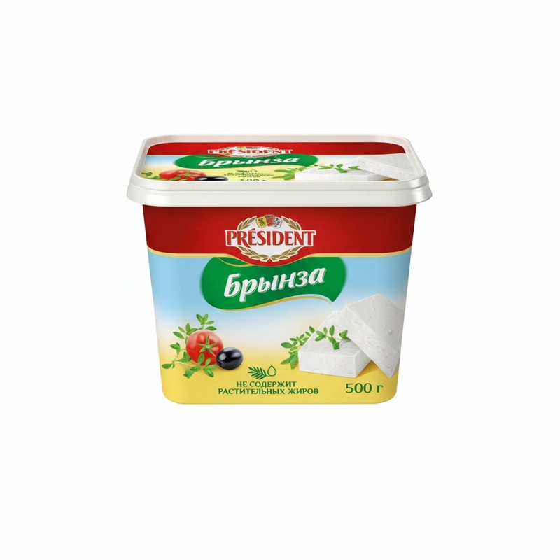 СЫР РАССОЛЬНЫЙ PRESIDENT БРЫНЗА 45% 500Г