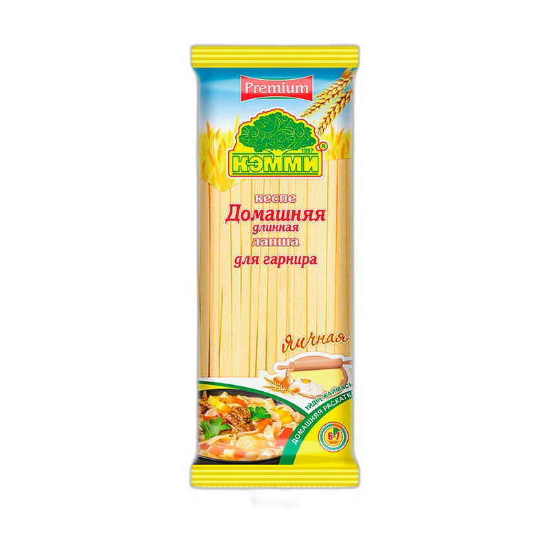 ЛАПША КЭММИ РREMIUM ЯИЧНАЯ ДОМАШНЯЯ ОСОБО ТОНКАЯ 200Г