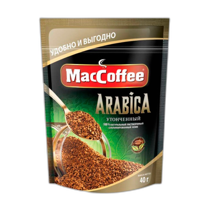 КОФЕ РАСТВОРИМЫЙ MACCOFFEE ARABICA 40Г Д/П