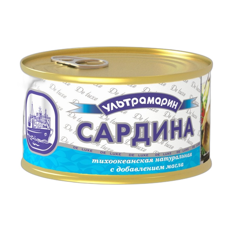 СAРДИНА УЛЬТРАМАРИН НАТУРАЛЬНАЯ С МАСЛОМ 240Г КЛЮЧ