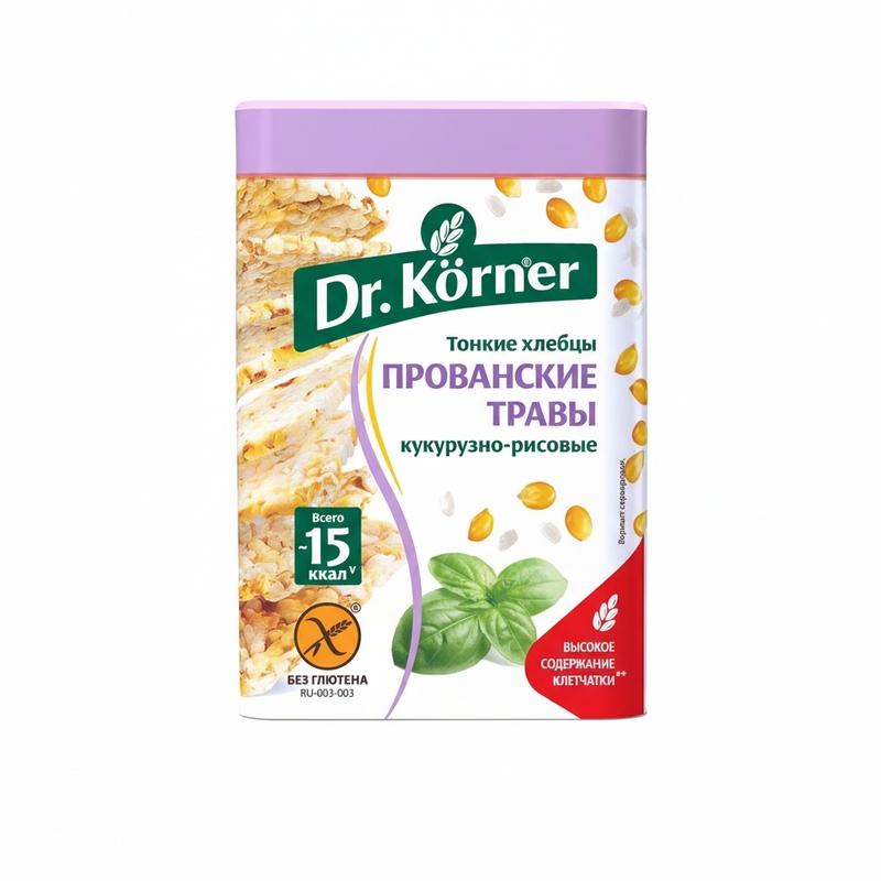 ХЛЕБЦЫ КУКУРУЗНО-РИСОВЫЕ DR.KORNER ПРОВАНСКИЕ ТРАВЫ 100Г