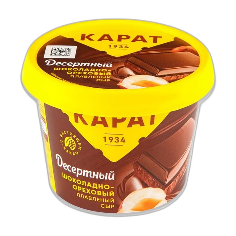 СЫР ПЛАВЛЕНЫЙ КАРАТ ШОКОЛАДНО-ОРЕХОВЫЙ 30% 230Г
