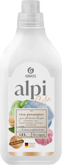 ГЕЛЬ-КОНЦЕНТРАТ ДЛЯ СТИРКИ GRASS ALPI ДЛЯ ЦВЕТНЫХ ТКАНЕЙ 1,8Л