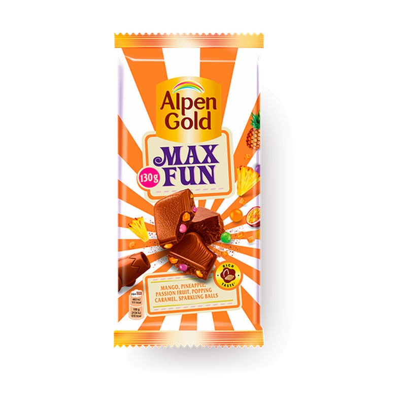 ШОКОЛАД ALPEN GOLD MAX FUN ТРОПИК 130Г