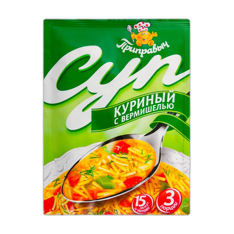 СУП ПРИПРАВЫЧ КУРИНЫЙ С ВЕРМИШЕЛЬЮ 60Г