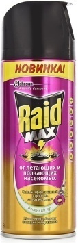 АЭРОЗОЛЬ RAID ОТ ЛЕТАЮЩИХ И ПОЛЗАЮЩИХ НАСЕКОМЫХ 300МЛ