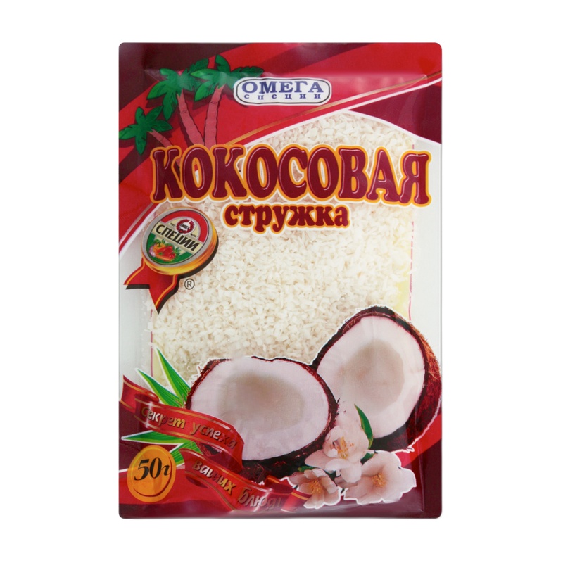 СТРУЖКА КОКОСОВАЯ ОМЕГА 50Г