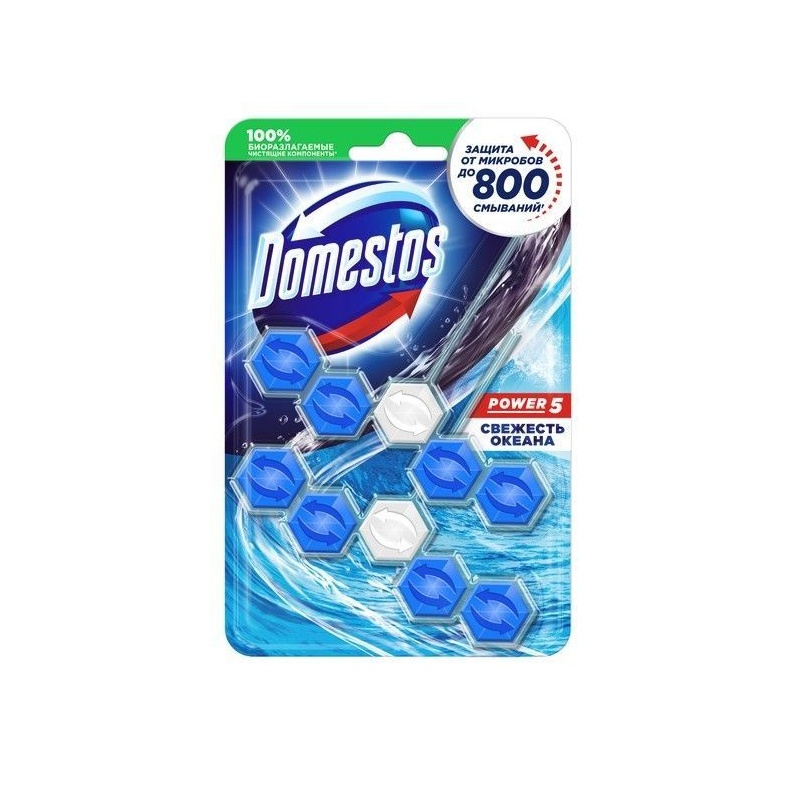 БЛОК ДЛЯ УНИТАЗА DOMESTOS СВЕЖЕСТЬ ОКЕАНА 100Г