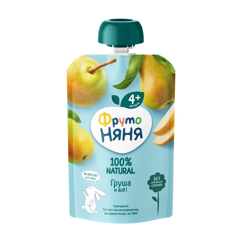 ПЮРЕ ФРУТО НЯНЯ ГРУША 90Г ПАУЧ