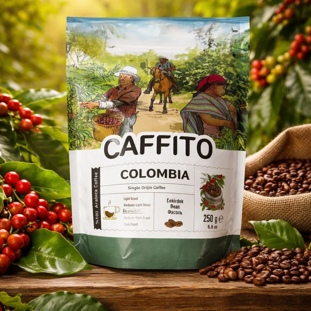 КОФЕ В ЗЕРНАХ CAFFITO COLOMBIA 250Г