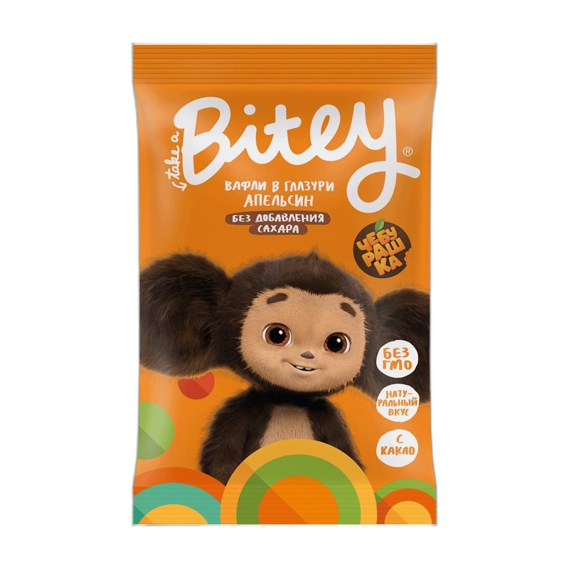 ВАФЛИ ГЛАЗИРОВАННЫЕ BITEY АПЕЛЬСИН 35Г
