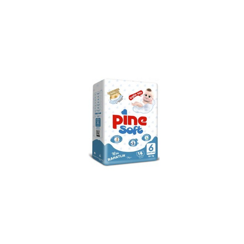 ПОДГУЗНИКИ PINE SOFT EXTRA LARGE '6 15+КГ 16ШТ