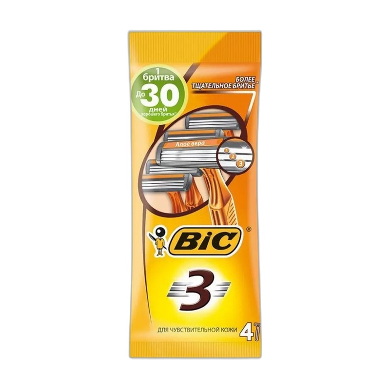 БРИТВА ОДНОРАЗОВАЯ BIC SENSITIVE 4ШТ