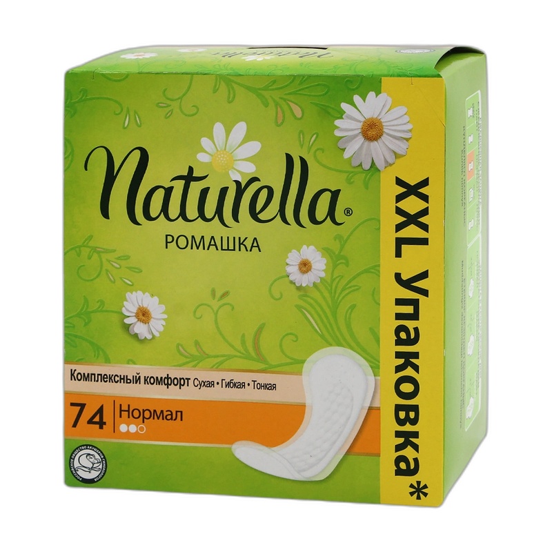 ПРОКЛАДКИ ЕЖЕДНЕВНЫЕ NATURELLA CAMOMILE NORMAL 74ШТ