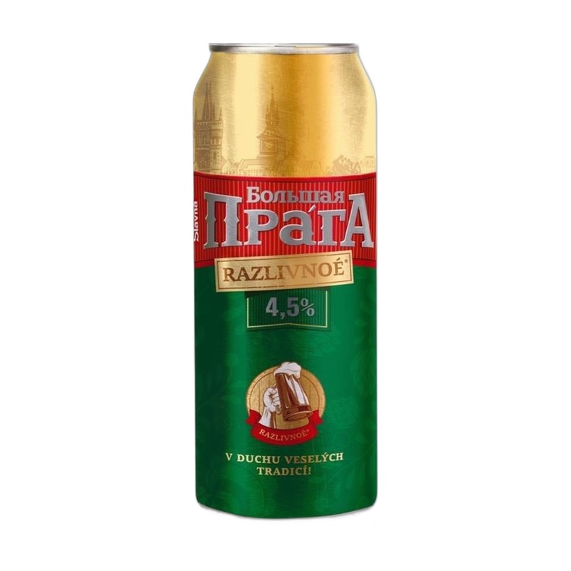 ПИВО SLAVNA БОЛЬШАЯ ПРАГА 0,45Л Ж/Б