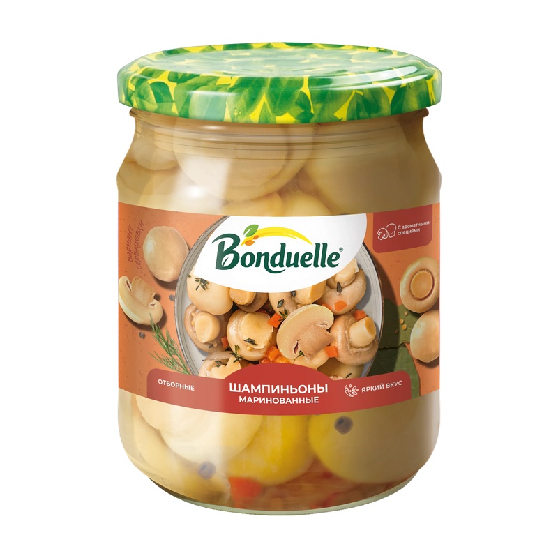 ШАМПИНЬОНЫ BONDUELLE МАРИНОВАННЫЕ 500МЛ