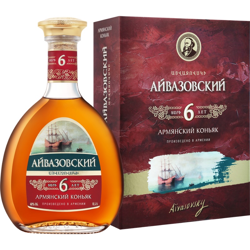 КОНЬЯК АЙВАЗОВСКИЙ 6 YO 40% 0,5Л BOX
