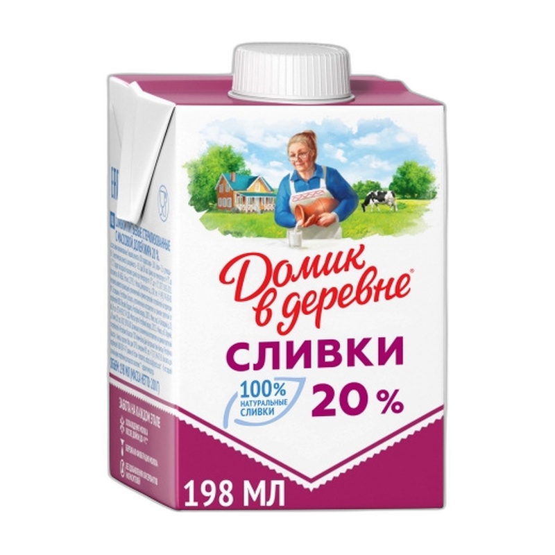 СЛИВКИ ДОМИК В ДЕРЕВНЕ 20% 200МЛ Т/П